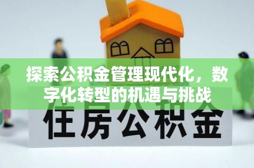 咸安探索公积金管理现代化，数字化转型的机遇与挑战