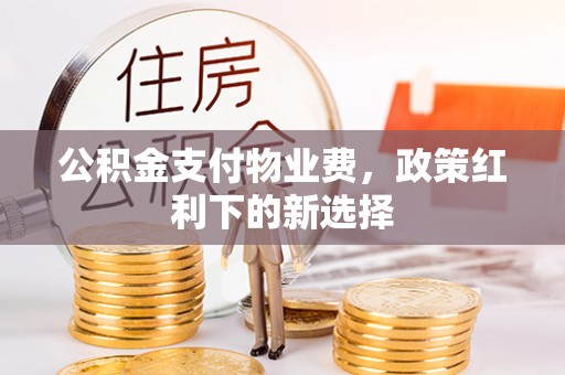 咸安公积金支付物业费，政策红利下的新选择