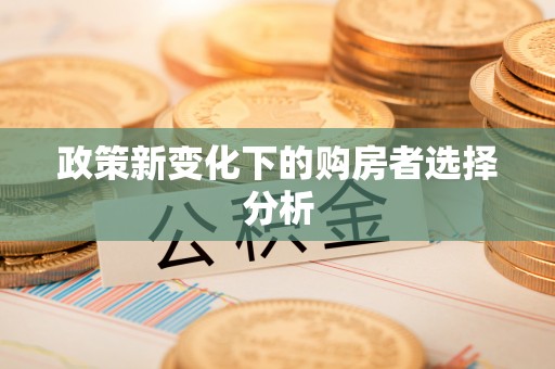 咸安政策新变化下的购房者选择分析