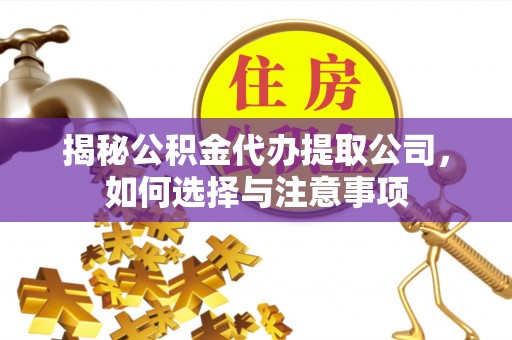 咸安揭秘公积金代办提取公司，如何选择与注意事项