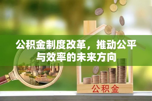 咸安公积金制度改革，推动公平与效率的未来方向